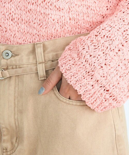 fredy emue（フレディエミュ）の「細ベルト付きタイトスカート（デニムスカート・レディース・グレー/ベージュ・36/38）」の20枚目の写真