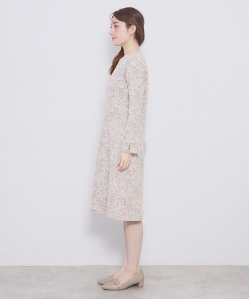 index（インデックス）の「ミックスツィードフレアワンピース【洗える/イージーアイロン/ストレッチ】《S～3L》（ワンピース・レディース・ブラック系3/ホワイト系6/ベージュ系3・44/36/38/40/42）」の17枚目の写真