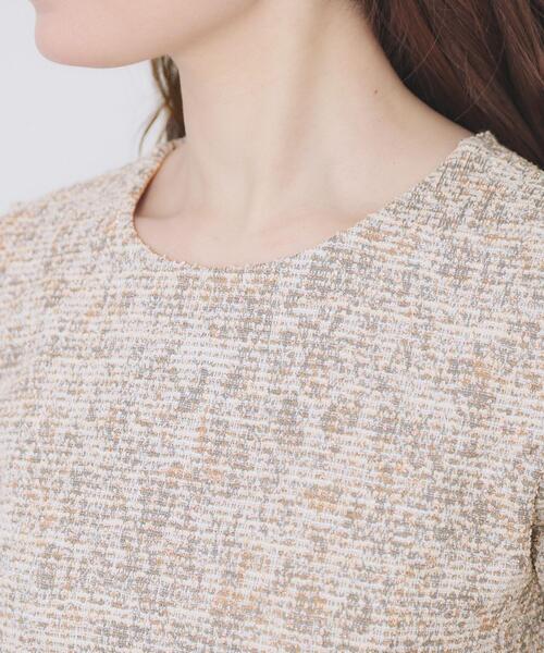 index（インデックス）の「ミックスツィードフレアワンピース【洗える/イージーアイロン/ストレッチ】《S～3L》（ワンピース・レディース・ブラック系3/ホワイト系6/ベージュ系3・44/36/38/40/42）」の19枚目の写真