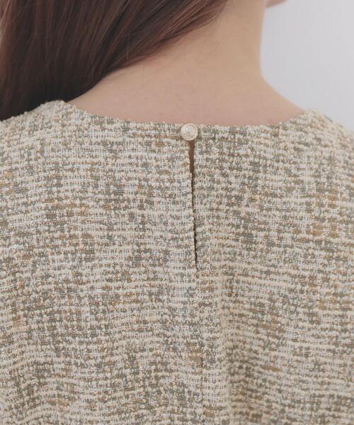 index（インデックス）の「ミックスツィードフレアワンピース【洗える/イージーアイロン/ストレッチ】《S～3L》（ワンピース・レディース・ブラック系3/ホワイト系6/ベージュ系3・44/36/38/40/42）」の20枚目の写真