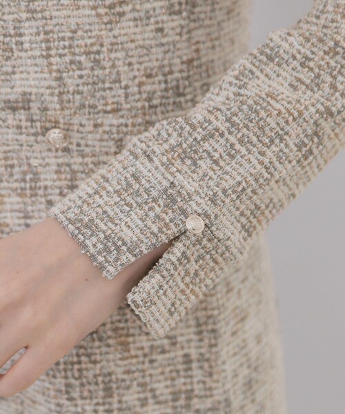 index（インデックス）の「ミックスツィードフレアワンピース【洗える/イージーアイロン/ストレッチ】《S～3L》（ワンピース・レディース・ブラック系3/ホワイト系6/ベージュ系3・44/36/38/40/42）」の22枚目の写真