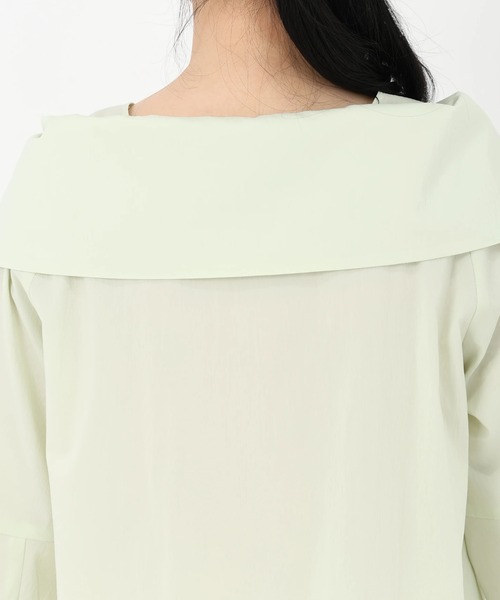 STRAWBERRY-FIELDS（ストロベリーフィールズ）の「リットタイプライター_ビッグカラーブラウス（シャツ/ブラウス・レディース・オフホワイト/ミント・2）」の9枚目の写真