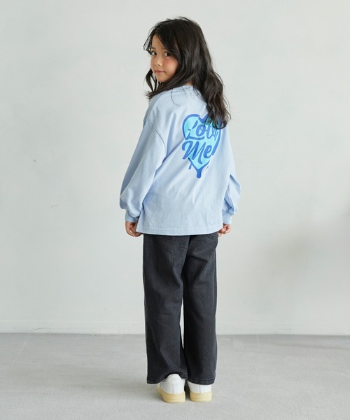undeny.(アンディニ-)の「undeny/アンディニー Love me L/S Tシャツ(Tシャツ/カットソー・キッズ・サックスブルー/ホワイト・M/L/XL)」の3枚目の写真