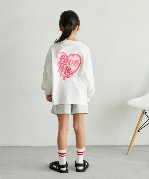 undeny.(アンディニ-)の「undeny/アンディニー Love me L/S Tシャツ(Tシャツ/カットソー・キッズ・サックスブルー/ホワイト・M/L/XL)」の6枚目の写真