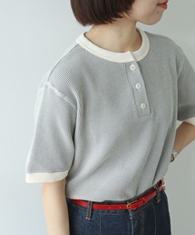 ☆新品☆PAR ICI ヘンリーネックカットソー PAR ICI（パーリッシィ） tシャツ 度詰め丸胴天竺 ヘンリーネックプル