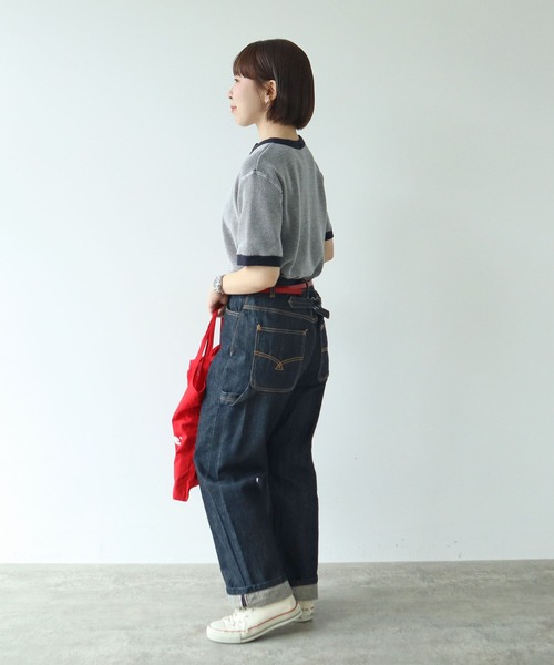 PAR ICI（パーリッシィ）の「タックワッフル ヘンリーネック半袖カットソー（Tシャツ/カットソー・レディース・ネイビー/オレンジ/グレー・FREE）」の11枚目の写真