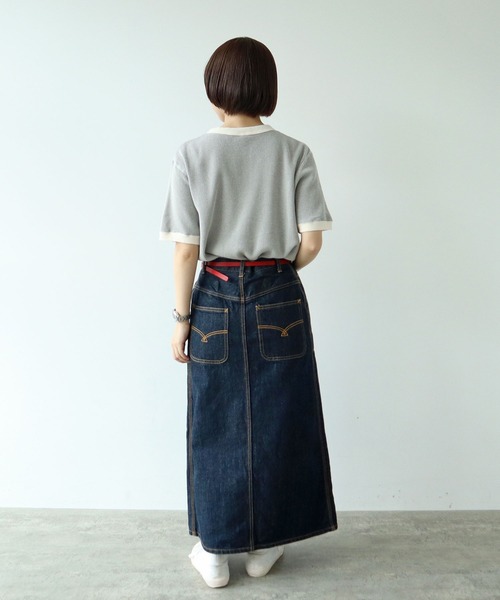 PAR ICI（パーリッシィ）の「タックワッフル ヘンリーネック半袖カットソー（Tシャツ/カットソー・レディース・ネイビー/オレンジ/グレー・FREE）」の20枚目の写真