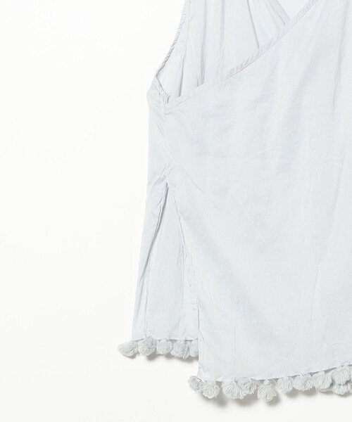 fennica（フェニカ）の「quitan / KHADI COTTON SILK SLEEVELESS TOP（シャツ/ブラウス・レディース・サックスブルー・ONE SIZE）」の6枚目の写真