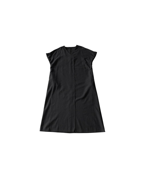 antiqua（アンティカ）の「リネンタッチ フレンチスリーブ ワンピース（ワンピース・レディース・ブラック/ブラウン系その他/チャコールグレー/ナチュラル/レッド・P/R）」の16枚目の写真