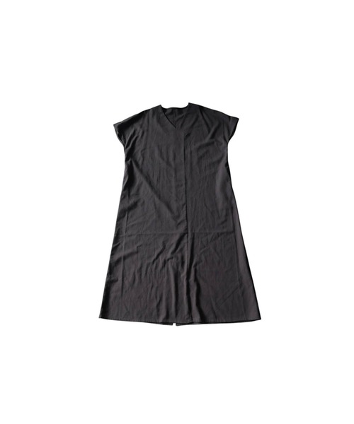 antiqua（アンティカ）の「リネンタッチ フレンチスリーブ ワンピース（ワンピース・レディース・ブラック/ブラウン系その他/チャコールグレー/ナチュラル/レッド・P/R）」の17枚目の写真