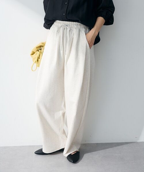 Green　Parks（グリーンパークス）の「コクーンシルエットスウェットパンツ（その他パンツ・レディース・ホワイト系その他/チャコールグレー・FREE）」の7枚目の写真