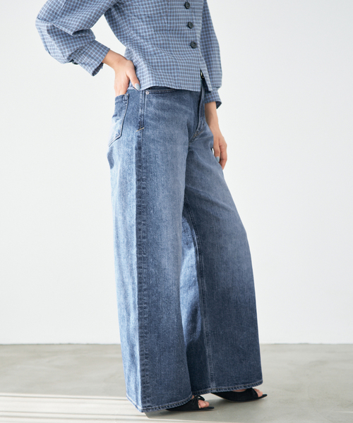 IENA(イエナ)の「YANUK/ヤヌーク 別注 MARY Baggy straight デニムパンツ 57162501(デニムパンツ・レディース・ブルー・26/25/24/23/22)」の6枚目の写真