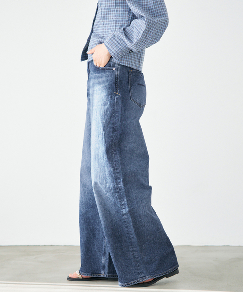 IENA(イエナ)の「YANUK/ヤヌーク 別注 MARY Baggy straight デニムパンツ 57162501(デニムパンツ・レディース・ブルー・26/25/24/23/22)」の11枚目の写真