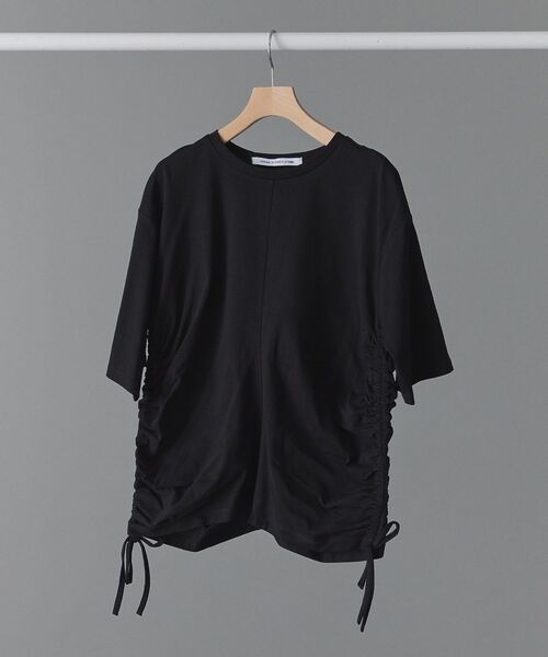 GARAGE OF GOOD CLOTHING（ガレージオブグッドクロージング）の「脇ドロストハーフスリーブプルオーバー（Tシャツ/カットソー・レディース・グレー/ブラック・FREE）」の2枚目の写真