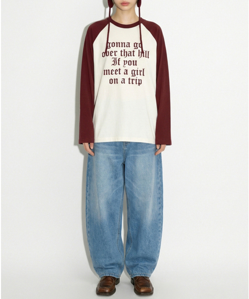 REBRENNER(リブレンナー)の「DTF トリップ レグラン ロングスリーブ ホワイトバーガンディ(Tシャツ/カットソー・レディース・その他・MEDIUM/LARGE/X-LARGE)」の12枚目の写真