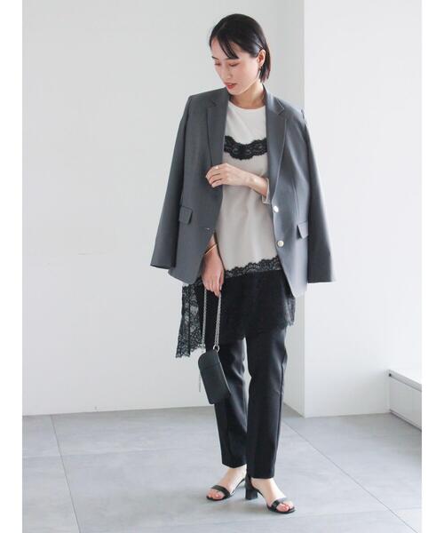 Te chichi（テチチ）の「シングルブレストテーラードジャケット《2026 spring catalog item》（ノーカラージャケット・レディース・ネイビー/グレー・F）」の5枚目の写真
