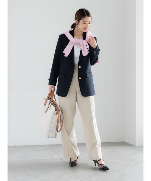 Te chichi（テチチ）の「シングルブレストテーラードジャケット《2026 spring catalog item》（ノーカラージャケット・レディース・ネイビー/グレー・F）」の8枚目の写真