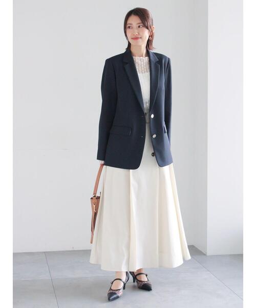 Te chichi（テチチ）の「シングルブレストテーラードジャケット《2026 spring catalog item》（ノーカラージャケット・レディース・ネイビー/グレー・F）」の11枚目の写真