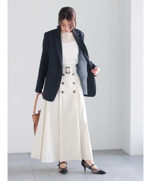 Te chichi（テチチ）の「シングルブレストテーラードジャケット《2026 spring catalog item》（ノーカラージャケット・レディース・ネイビー/グレー・F）」の12枚目の写真