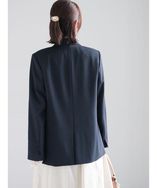 Te chichi（テチチ）の「シングルブレストテーラードジャケット《2026 spring catalog item》（ノーカラージャケット・レディース・ネイビー/グレー・F）」の15枚目の写真