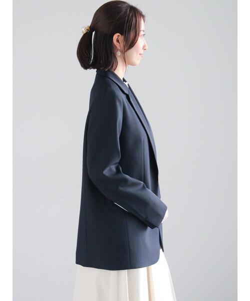 Te chichi（テチチ）の「シングルブレストテーラードジャケット《2026 spring catalog item》（ノーカラージャケット・レディース・ネイビー/グレー・F）」の16枚目の写真
