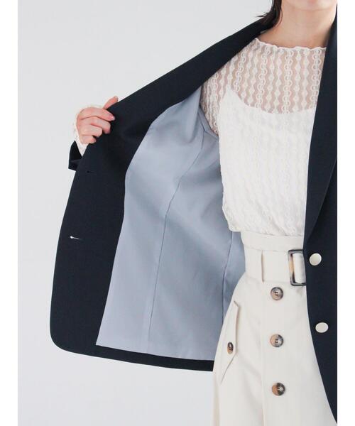 Te chichi（テチチ）の「シングルブレストテーラードジャケット《2026 spring catalog item》（ノーカラージャケット・レディース・ネイビー/グレー・F）」の20枚目の写真