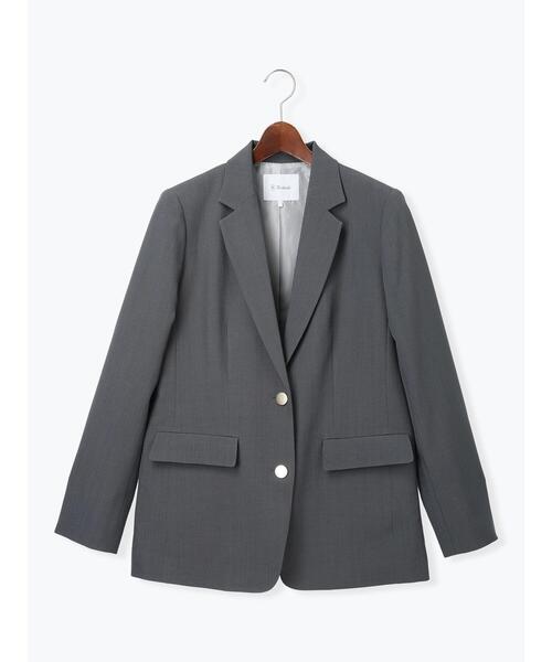Te chichi（テチチ）の「シングルブレストテーラードジャケット《2026 spring catalog item》（ノーカラージャケット・レディース・ネイビー/グレー・F）」の22枚目の写真