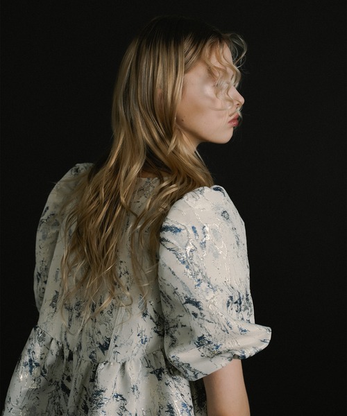 et.UNiVER(エトユニベール)の「Marble dress(ドレス・レディース・グリーン/ネイビー/パープル・M-Long/M-Short/MEDIUM)」の16枚目の写真