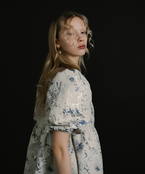 et.UNiVER(エトユニベール)の「Marble dress(ドレス・レディース・グリーン/ネイビー/パープル・M-Long/M-Short/MEDIUM)」の18枚目の写真