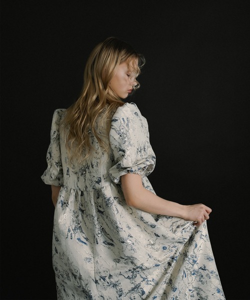 et.UNiVER(エトユニベール)の「Marble dress(ドレス・レディース・グリーン/ネイビー/パープル・M-Long/M-Short/MEDIUM)」の19枚目の写真
