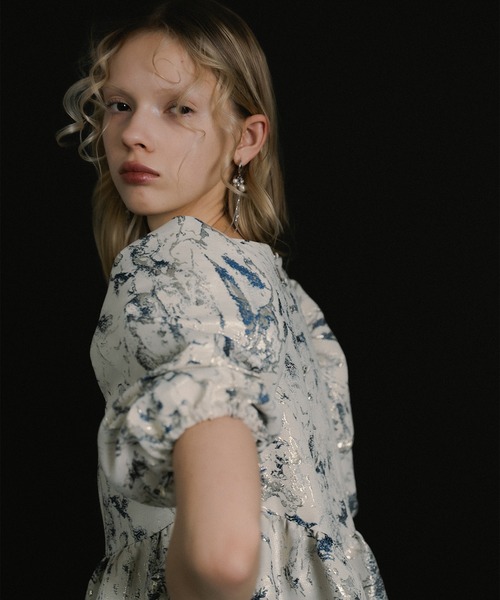 et.UNiVER(エトユニベール)の「Marble dress(ドレス・レディース・グリーン/ネイビー/パープル・M-Long/M-Short/MEDIUM)」の17枚目の写真