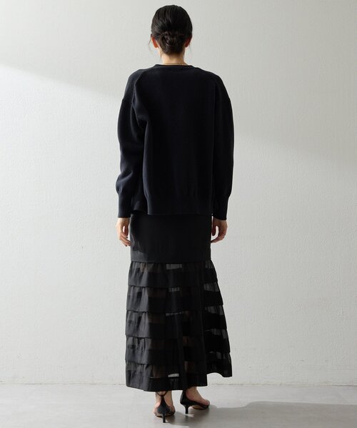 Whim Gazette（ウィムガゼット）の「ボタンカーディガン（カーディガン/ボレロ・レディース・ブラック/グレイッシュベージュ・FREE）」の9枚目の写真