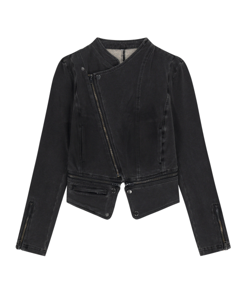 OJOS（オホス）の「Detachable Span Denim Jacket / Charcoal（デニムジャケット・レディース・その他・1/2/3）」の2枚目の写真