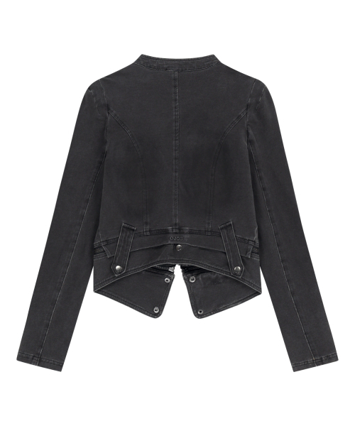 OJOS（オホス）の「Detachable Span Denim Jacket / Charcoal（デニムジャケット・レディース・その他・1/2/3）」の3枚目の写真