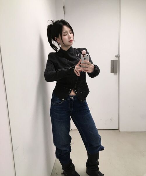 OJOS（オホス）の「Detachable Span Denim Jacket / Charcoal（デニムジャケット・レディース・その他・1/2/3）」の7枚目の写真