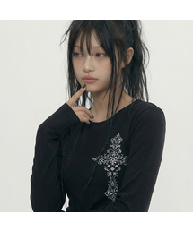 [ユニセックス]NEW CROSS Uネックロングスリーブ_2カラー