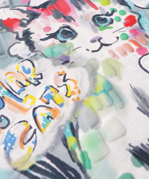 ScoLar(スカラー)の「161634:画家スカラーちゃんネコ柄チュール切替チュニック(チュニック・レディース・ブラック/オフホワイト/パープル・M)」の14枚目の写真