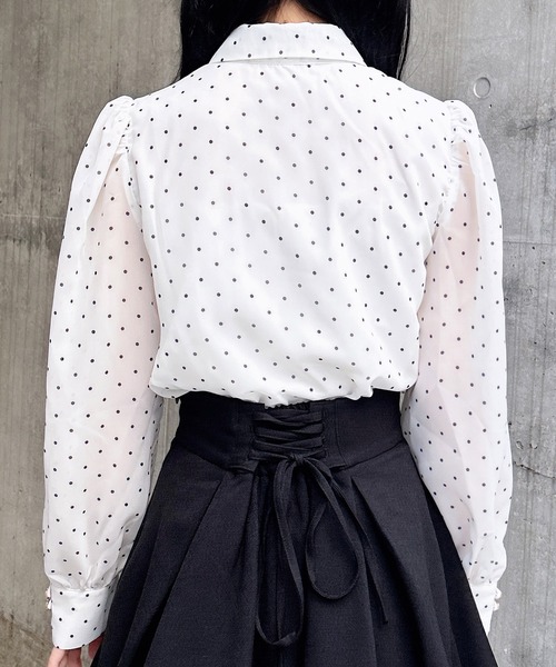 INGNI（イング）の「シアーボウタイブラウス（シャツ/ブラウス・レディース・ブルー系/ホワイト系その他3/ピンク/オフホワイト・M）」の16枚目の写真