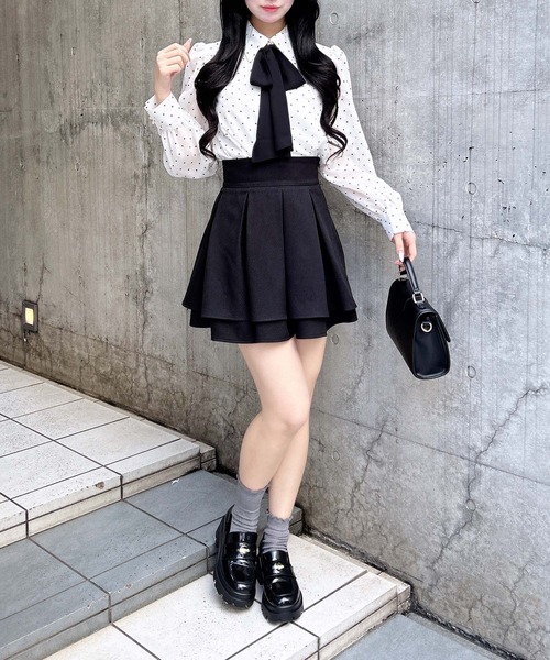 INGNI（イング）の「シアーボウタイブラウス（シャツ/ブラウス・レディース・ブルー系/ホワイト系その他3/ピンク/オフホワイト・M）」の17枚目の写真