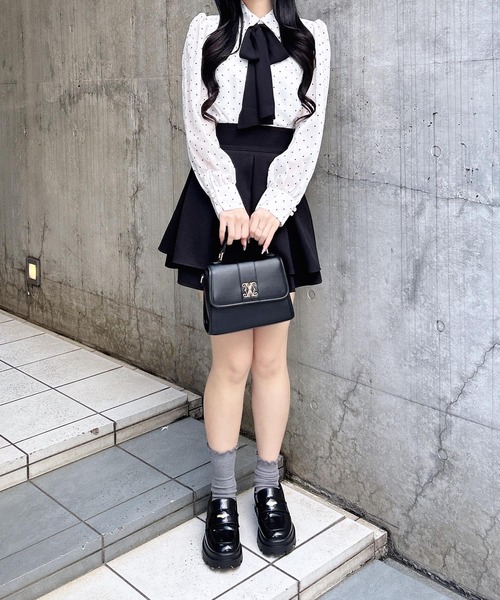 INGNI（イング）の「シアーボウタイブラウス（シャツ/ブラウス・レディース・ブルー系/ホワイト系その他3/ピンク/オフホワイト・M）」の18枚目の写真