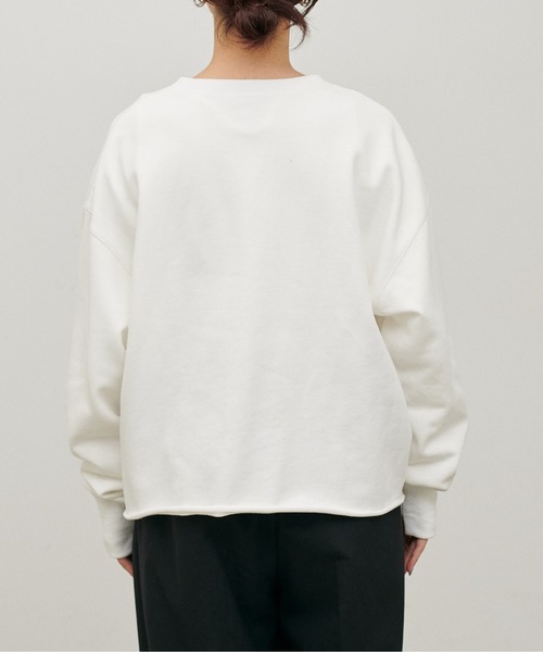 LARUTA(ラルータ)の「【LARUTA】断ち切りスキッパー裏毛プルオーバー(Tシャツ/カットソー・レディース・グレー/チャコールグレー/ライム/オフホワイト・FREE)」の19枚目の写真