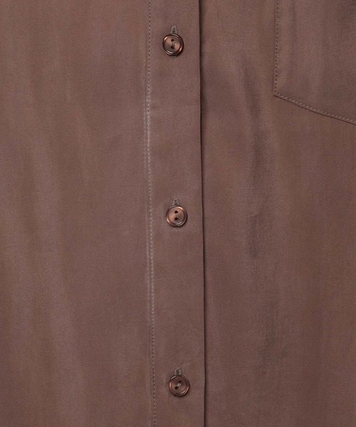 LEPSIM(レプシィム)の「フィブリルVブラウス 640877(シャツ/ブラウス・レディース・ブラウン/ブラック/グレイッシュベージュ・FREE)」の9枚目の写真