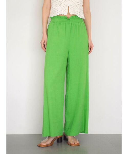 Ungrid（アングリッド）の「ウエストデザインリネン混ラフパンツ（その他パンツ・レディース・グリーン/アイボリー/チャコールグレー・FREE）」の7枚目の写真