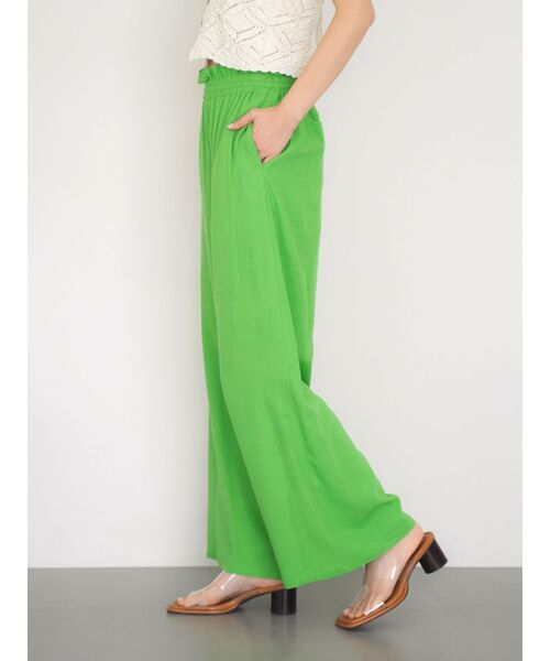 Ungrid（アングリッド）の「ウエストデザインリネン混ラフパンツ（その他パンツ・レディース・グリーン/アイボリー/チャコールグレー・FREE）」の8枚目の写真