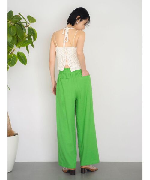 Ungrid（アングリッド）の「ウエストデザインリネン混ラフパンツ（その他パンツ・レディース・グリーン/アイボリー/チャコールグレー・FREE）」の12枚目の写真