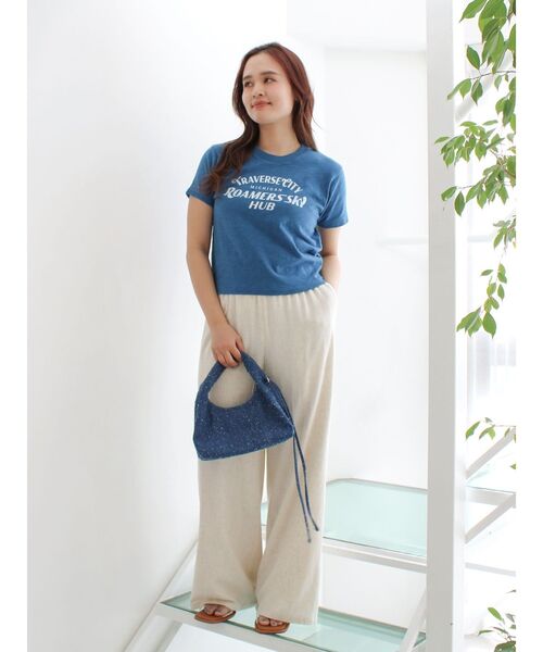 Ungrid（アングリッド）の「ウエストデザインリネン混ラフパンツ（その他パンツ・レディース・グリーン/アイボリー/チャコールグレー・FREE）」の21枚目の写真