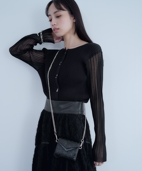 HARE（ハレ）の「エンボスパターンウォレット(HARE)（財布・レディース・ブラック/ドット・FREE）」の4枚目の写真