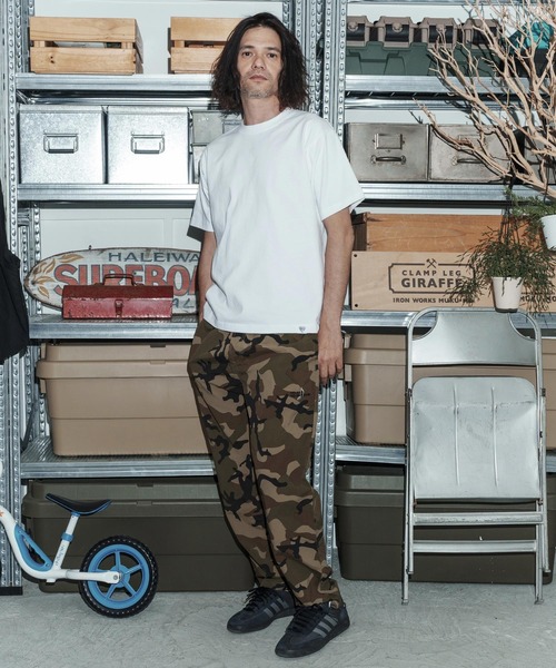 No Rain No Rainbow(ノーレインノーレインボー)の「mp14822-nylon easy pants with two-tone embroidery ナイロンイージーパンツ(NR26S-21)(その他パンツ・メンズ・カモフラージュ/ブラック/オリーブ・XL/L/M/S)」の8枚目の写真