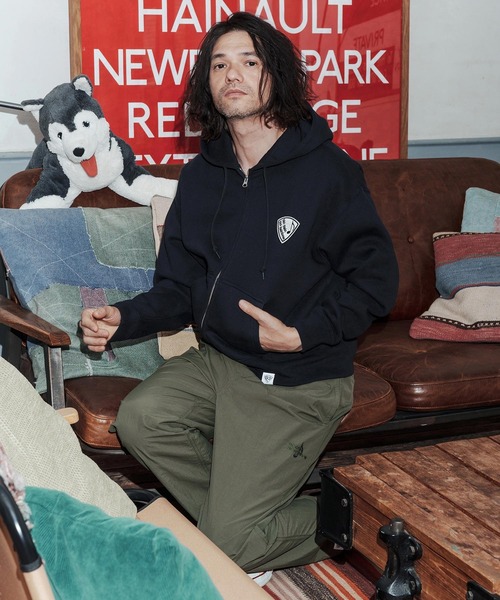 No Rain No Rainbow(ノーレインノーレインボー)の「mp14822-nylon easy pants with two-tone embroidery ナイロンイージーパンツ(NR26S-21)(その他パンツ・メンズ・カモフラージュ/ブラック/オリーブ・XL/L/M/S)」の14枚目の写真