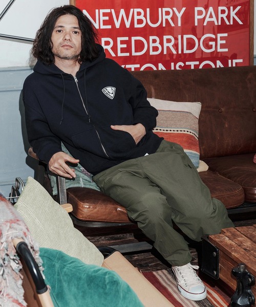 No Rain No Rainbow(ノーレインノーレインボー)の「mp14822-nylon easy pants with two-tone embroidery ナイロンイージーパンツ(NR26S-21)(その他パンツ・メンズ・カモフラージュ/ブラック/オリーブ・XL/L/M/S)」の15枚目の写真